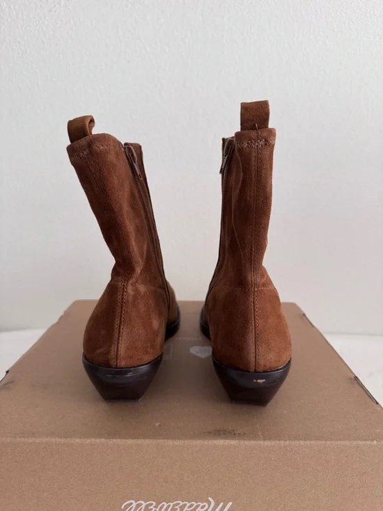 New Madewell The Idris Ankle Boot In Suede Size 9.5 - Picture 3 of 14